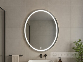 Oglindă ovală cu iluminare frontală