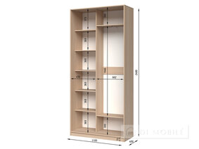 Dulap cu două uşi "E-Line" ShK.1.1 1100 mm