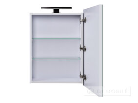 Dulap cu oglindă în baie "Runa Negru 54"