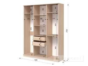Cabinet pliant "Shr-9" 1600 mm