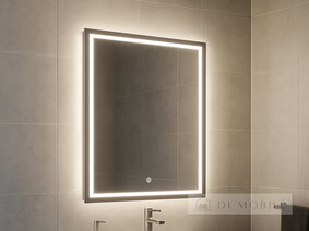 Зеркало прямоугольное вертикальное с фоново-фронтальной подсветкой