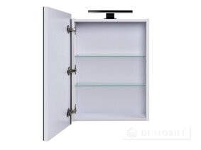 Dulap cu oglindă în baie "Runa Negru 54"