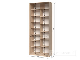 Dulap cu două uşi "E-Line" ShK.1.2 1200 mm cu rafturi