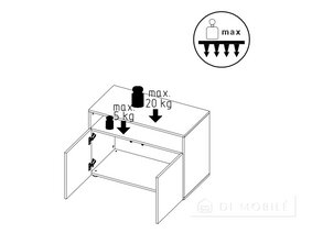 Modul TV cu lățimea spațiului de nișă 800
