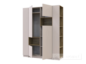 Cabinet de îmbrăcăminte cu nișă și raft "Dale" 2 chipboard