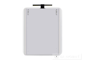 Dulap cu o oglindă în baie "Sorrento Black 41" cu o lampă