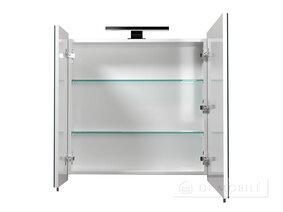 Dulap cu o oglindă în baie "Runa Black 70"