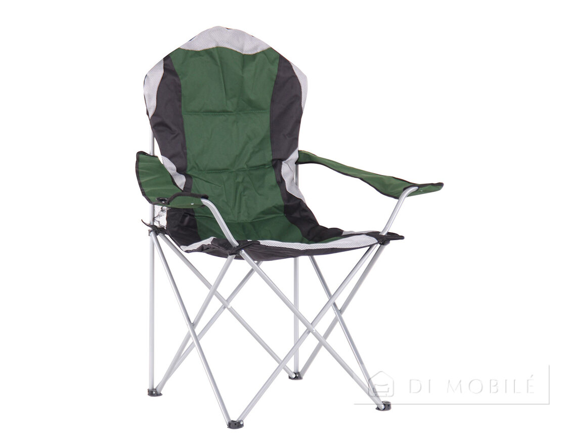 Scaun pliant „Pescăresc XXL”, aluminiu/verde
