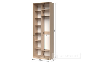 Dulap cu două uşi SHK.1.1 900 mm cu bar / microlift şi rafturi