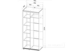 Dulap "Sigma Slim" 2 chipboard 900 mm