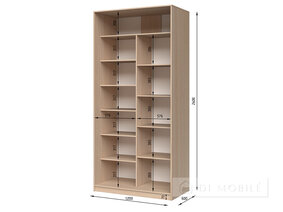 Dulap cu două uşi "E-Line" ShK.1.2 1200 mm cu rafturi