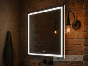 Oglindă orizontală dreptunghiulară cu iluminare de fundal