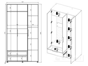Dulap 3D2S "Pralină"