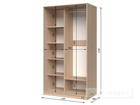 Dulap cu două uşi "E-Line" ShK.1.1 1100 mm