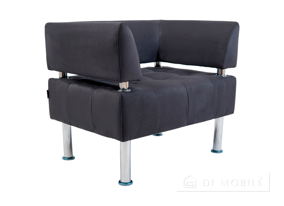 Диван "Офис" единица со спинкой и подлокотниками