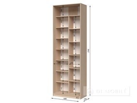 Шкаф-купе двухдверный "E-Line" ШК.1.2 1000 мм с полками