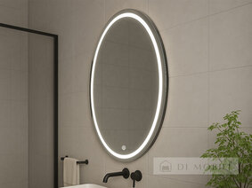 Oglindă ovală cu iluminare frontală