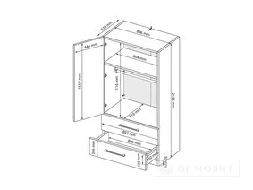 Шкаф "Лори" 2дв 2шх