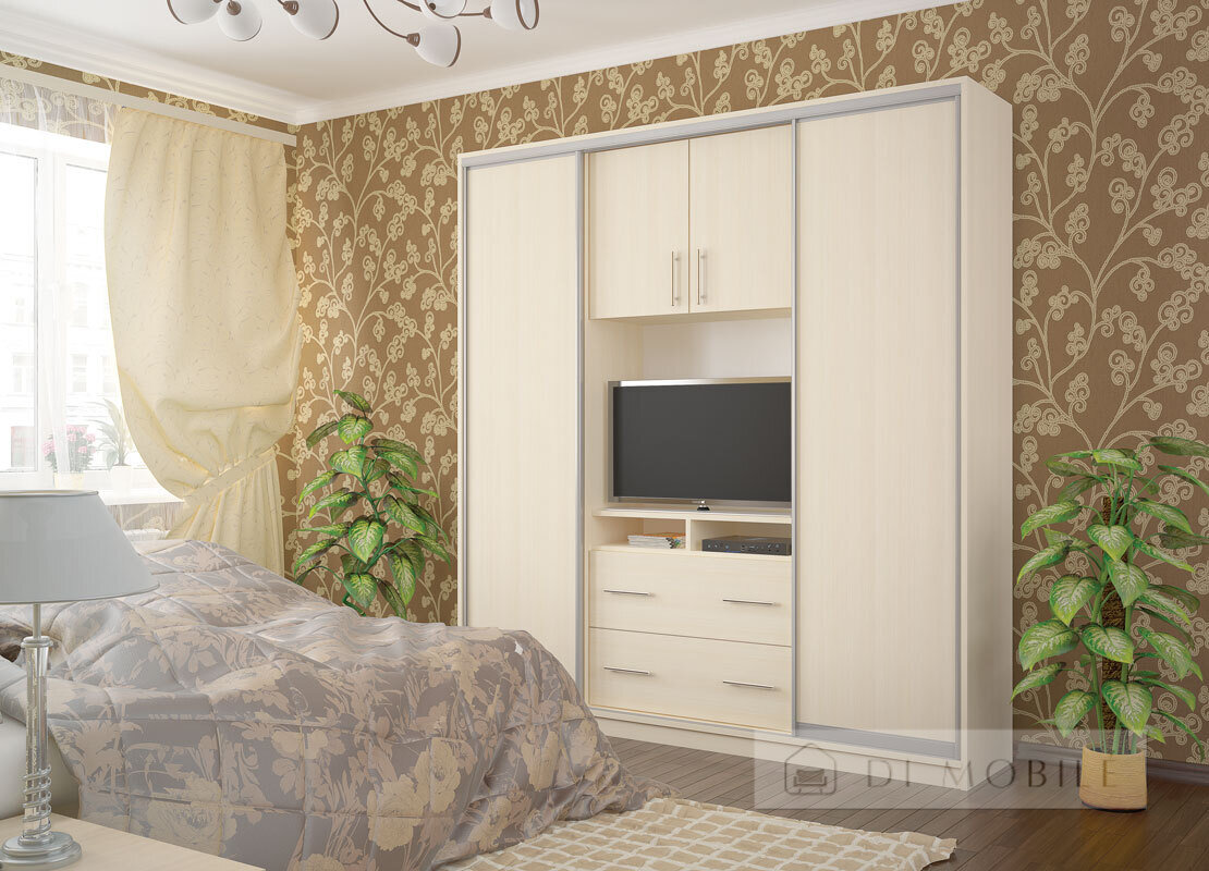 Garderoba "Omega-3" 2100 mm cu nișă TV