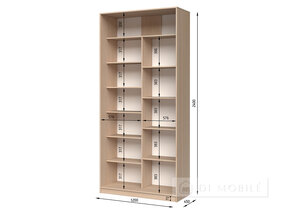 Dulap cu două uşi "E-Line" ShK.1.2 1200 mm cu rafturi