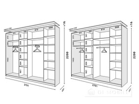 Dulap "Loft / Loft" cu linii fatade 2700 mm