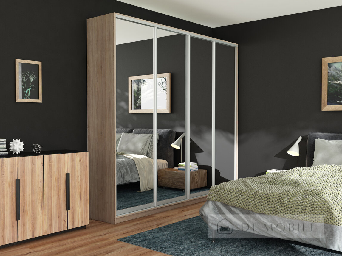 Garderobă "Premiu" 2400 mm cu 4 uşi