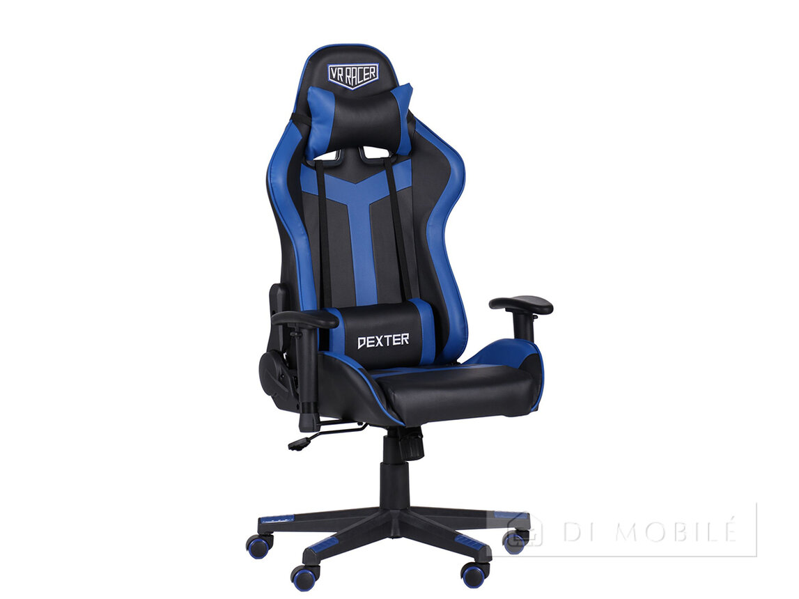 Fotoliu „VR Racer Dexter Slag” (negru/albastru)