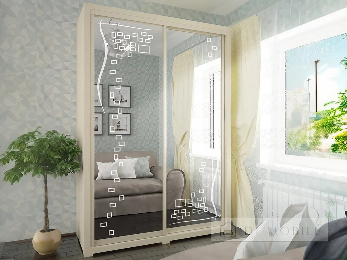 Шкаф купе "Домино" 1500 мм 2-дверный