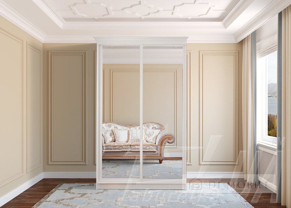 Cabinet coupe "Rome Venetiano" 1400 mm Seria de două uşi WT White