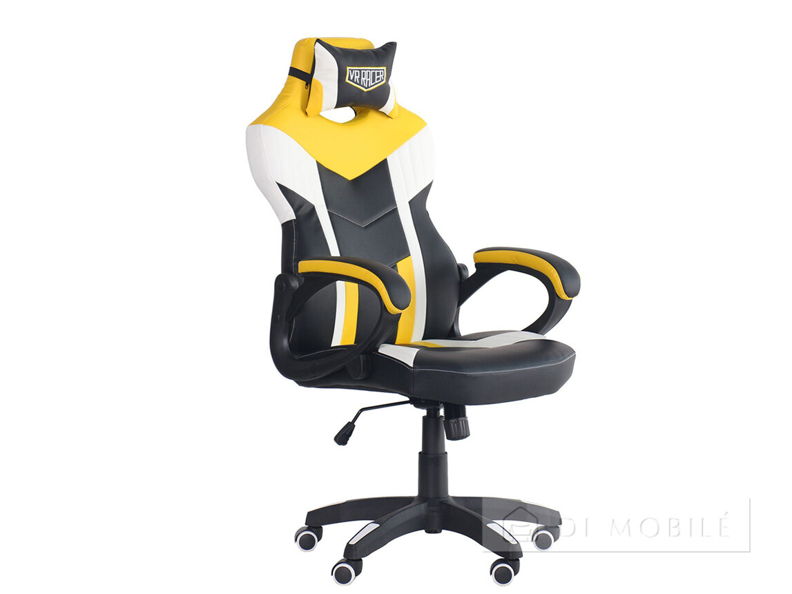Fotoliu „VR Racer Dexter Jolt” (negru/galben)