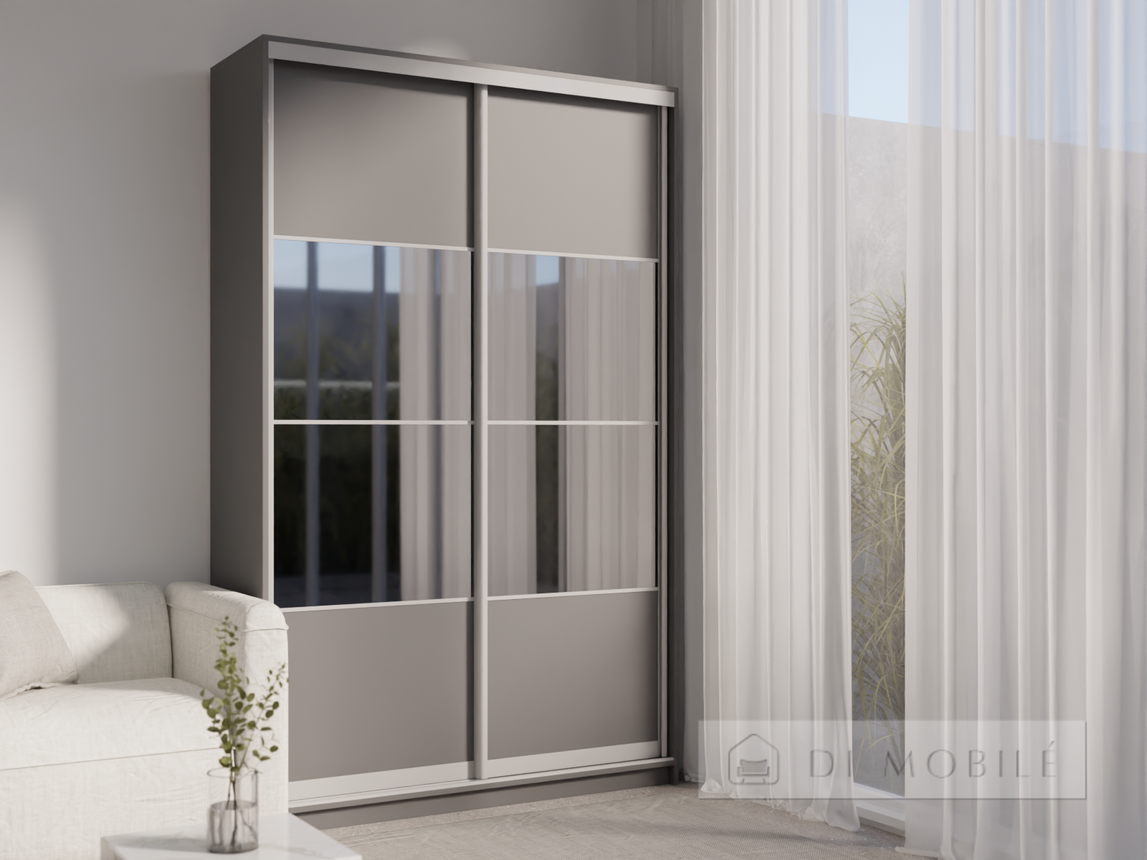 Dulap cu două uşi "E-Line" ShK 2.1 1300 mm cu bar / microlift şi rafturi