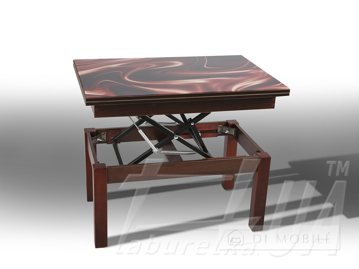 Стол-трансформер "Флай" со стеклом