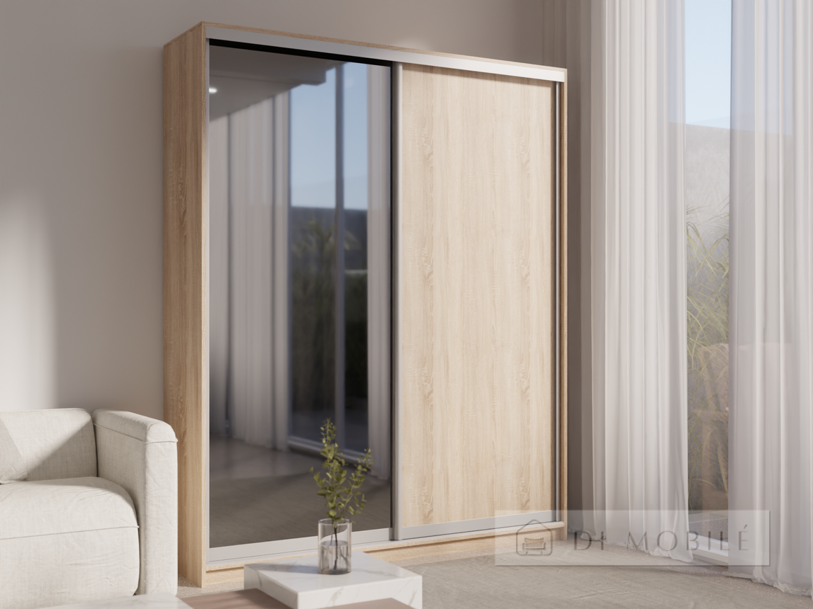 Dulap cu două uşi "E-Line" ShK 2.2 1700 mm cu rafturi