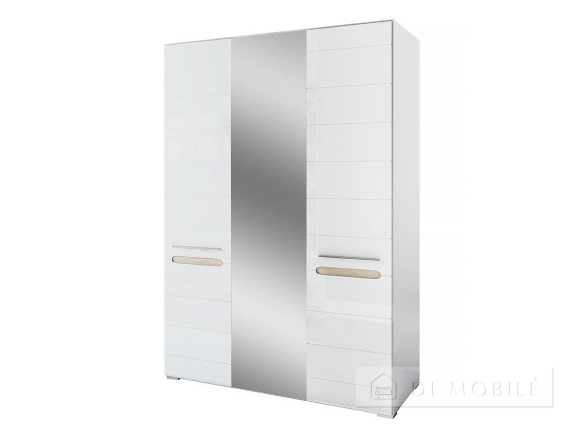 Шкаф "Бьянко" 3ДЗ Белый/Белый глянец