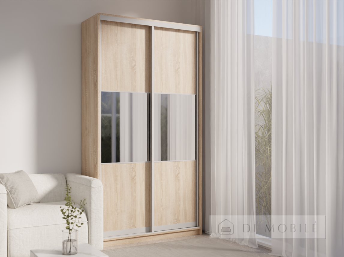 Dulap cu două uşi "E-Line" ShK.1.2 1100 mm cu rafturi