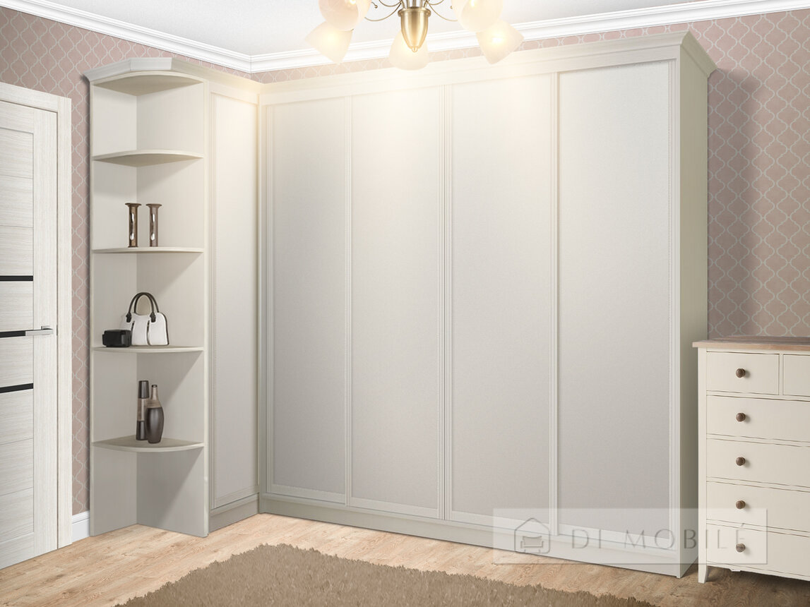 Sectiunea de colt a UNI 900 mm la cabinetul de coupe "Rome-Venetiano WT series"