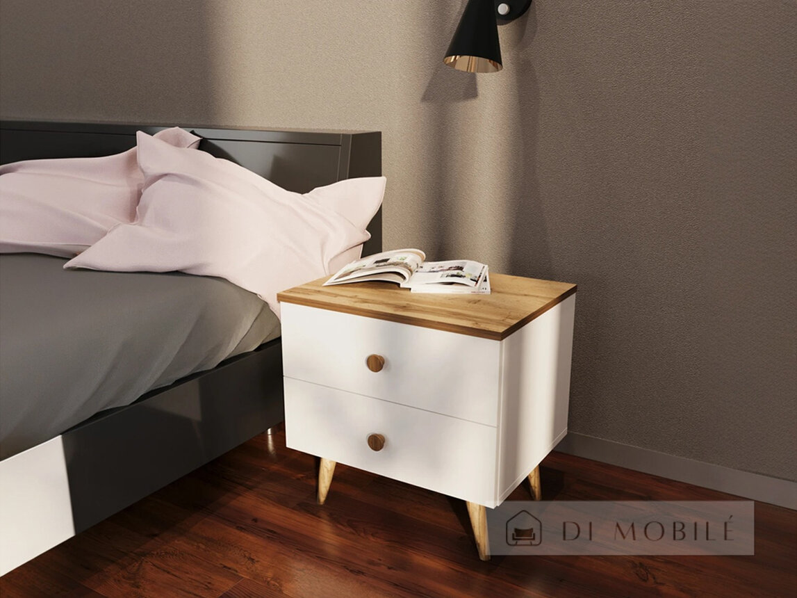 Тумба прикроватная "Сканди" 2Ш