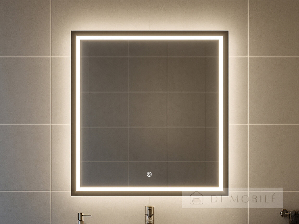 Oglinda este dreptunghiulară verticală cu iluminare față