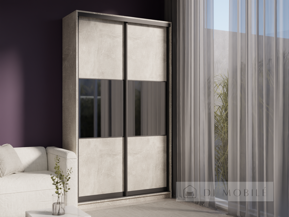 Dulap cu două uşi "E-Line" ShK.1.2 1200 mm cu rafturi