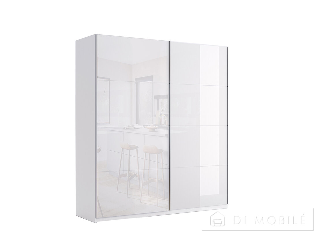Dulap "Viva" 150 cm luciu alb cu 2 uşi