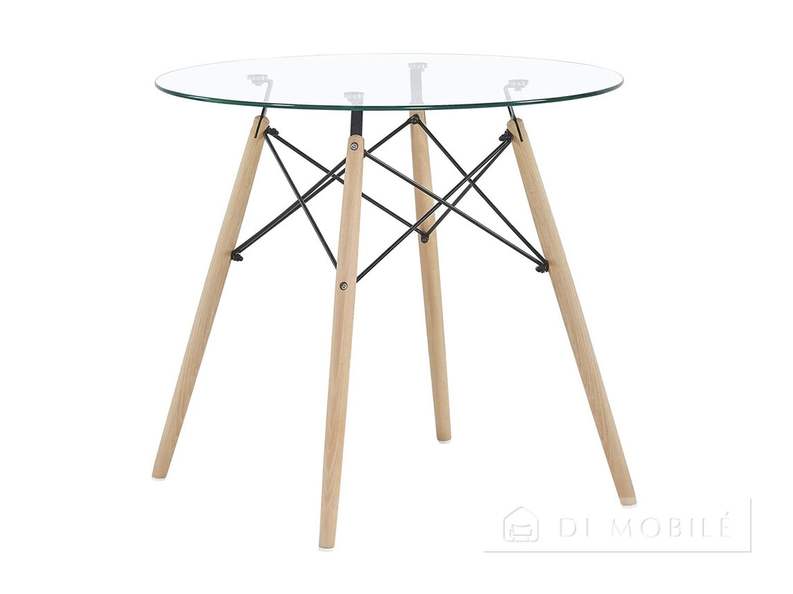 Стол круглый обеденный "Этна Glass"