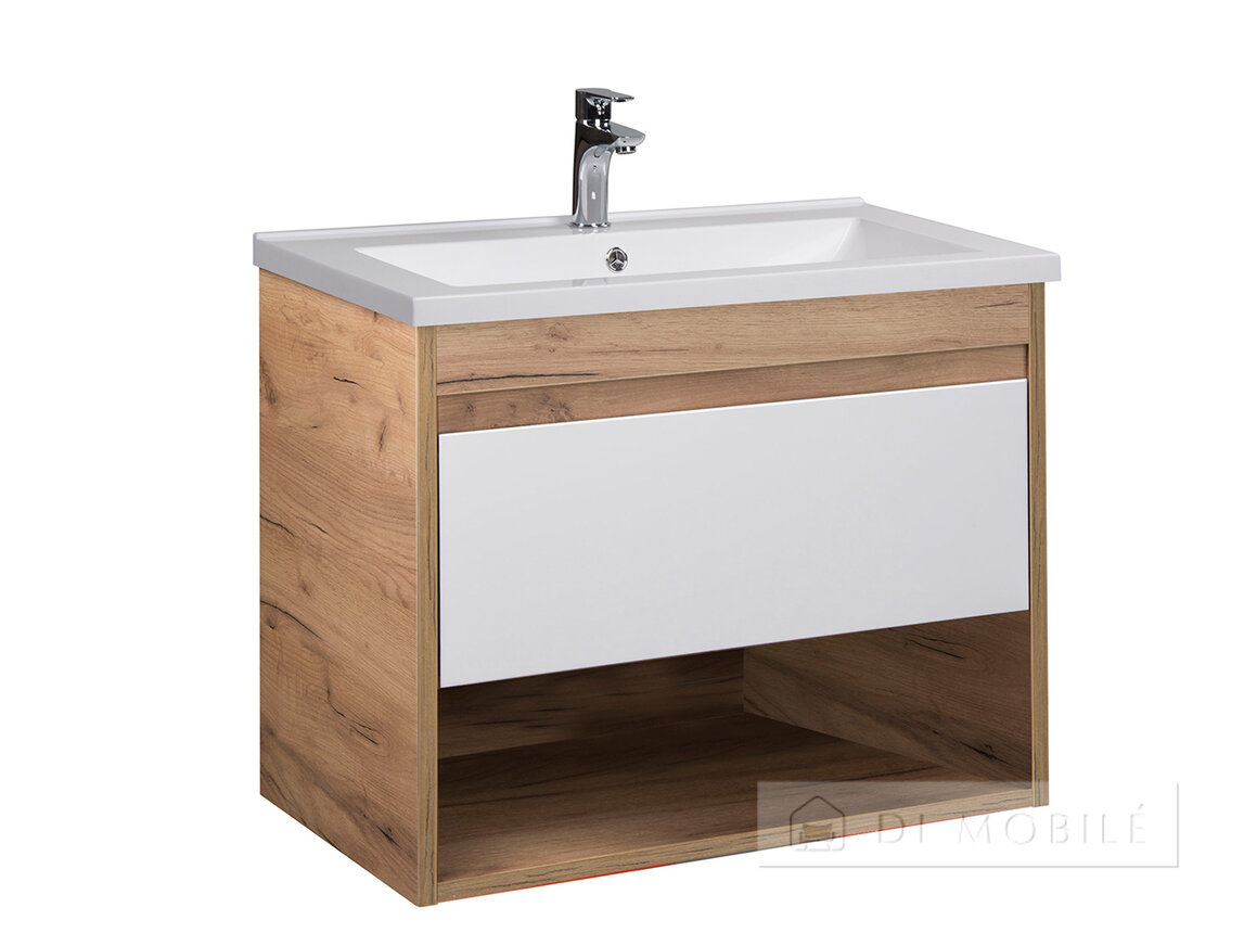 Dulăpior de baie cu lavoar „Oslo Wood” (suspendat)