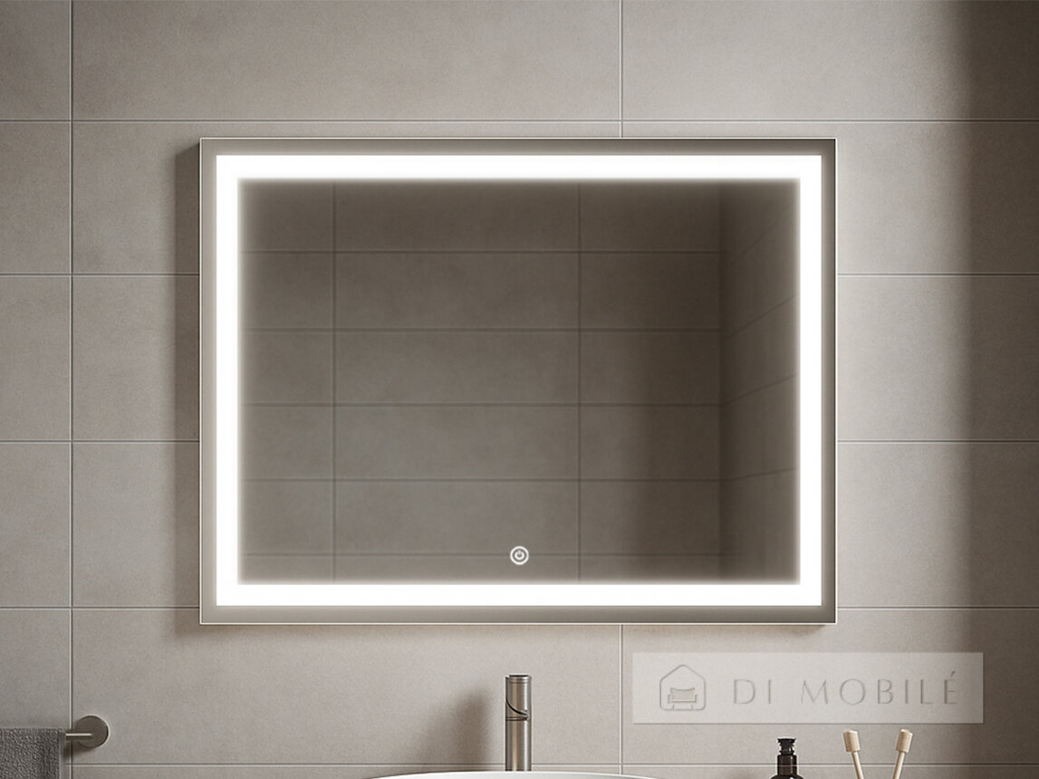 Oglindă orizontală dreptunghiulară cu iluminare de fundal