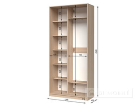 Dulap "E-Line" SHK.1.1 1200 mm cu bar / microlift și rafturi