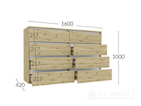 Комод К 1000/1600/2 (4Ш) "Идея"