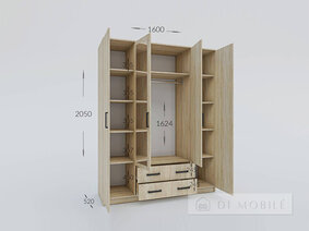 Шкаф 4Д 2Ш "Симпл"