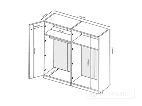 Шкаф "Лори" 4дв без зеркала