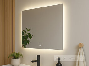 Зеркало прямоугольное горизонтальное с фоновой подсветкой