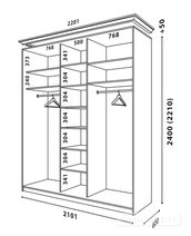 Cabinet "Rome Venetiano" 2100 mm seria 3 uşi WT