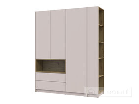 Cabinet de îmbrăcăminte cu nișă și raft "Dale" 3 chipboard